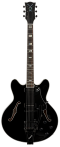 Vox Bobcat V90 Bigsby w/Case - Jet Black