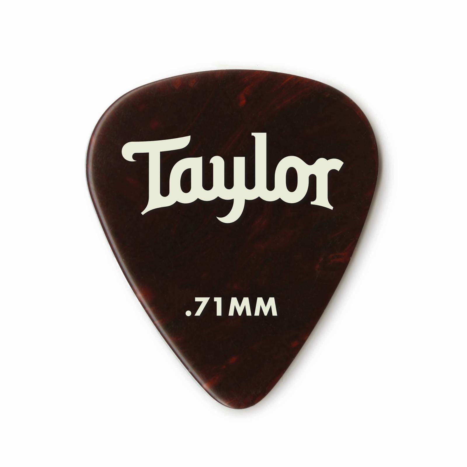 Taylor Celluloid 351 Tortoise Shell 0.71 Guitar Picks - 12pk