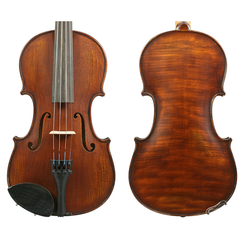 GLIGA II VIOLIN OUTFIT 4/4 AGED DARK ANTIQUE SET UP W/OPAL GOLD STRINGS