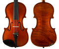 Gliga Vasile 4/4 Maestro Strad - 1pc Back - Violin Only, set up w/ Opal Gold Strings