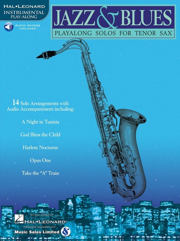 Jazz And Blues Play Along Tenor Sax Bk/Cd
