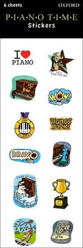 Piano Time Stickers 6-Sheet Pack
