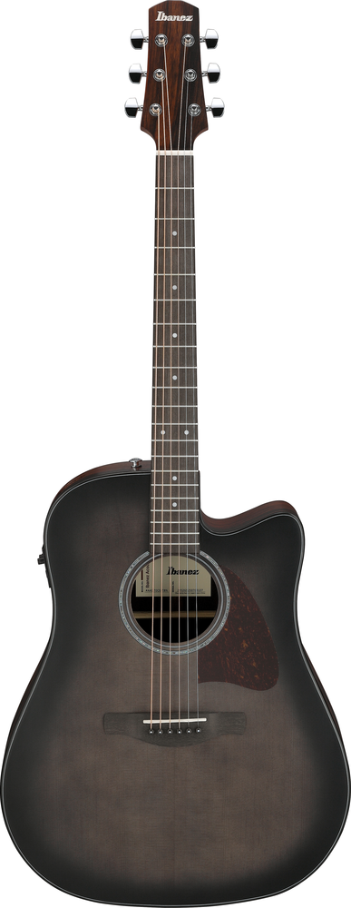 Ibanez AAD70CE Acoustic Guitar - Transparent Charcoal Burst Low Gloss top / Natural Open Pore back and sides