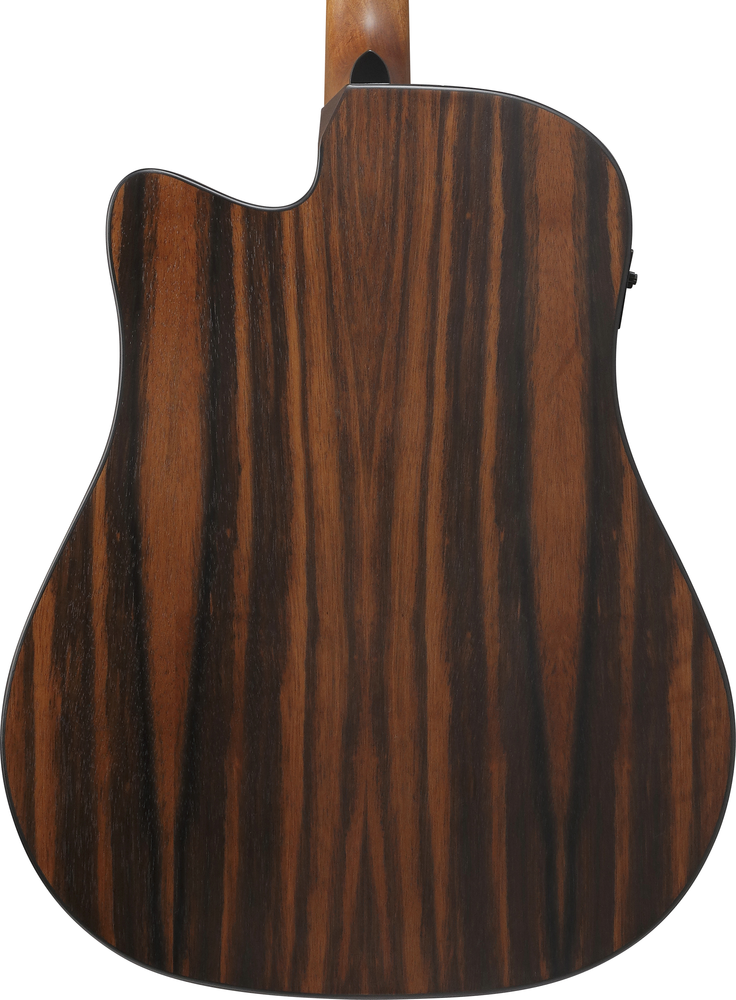 Ibanez AAD70CE Acoustic Guitar - Transparent Charcoal Burst Low Gloss top / Natural Open Pore back and sides