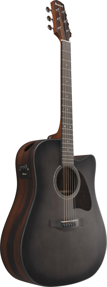 Ibanez AAD70CE Acoustic Guitar - Transparent Charcoal Burst Low Gloss top / Natural Open Pore back and sides