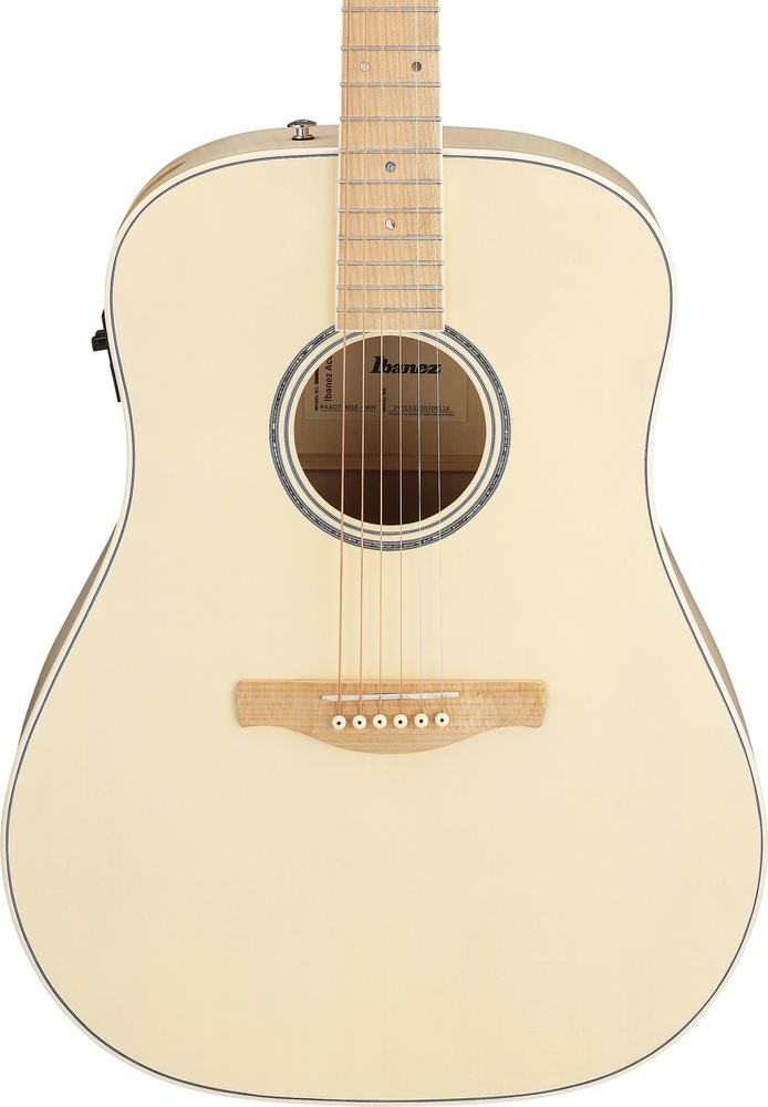 Ibanez AAD77M1E Acoustic Guitar - Open Pore Antique White