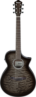 Ibanez AEWC16QA Acoustic Guitar - Transparent Black Sunburst High Gloss top / Natural High Gloss back and sides