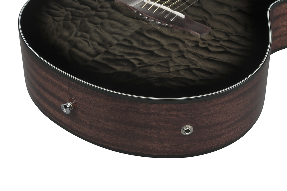 Ibanez AEWC16QA Acoustic Guitar - Transparent Black Sunburst High Gloss top / Natural High Gloss back and sides
