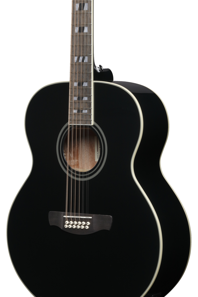 Ibanez AJ7012M1E 12-String Acoustic Guitar - Black High Gloss