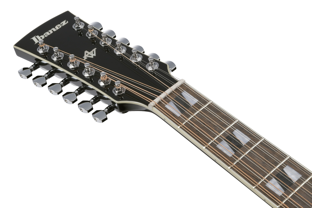 Ibanez AJ7012M1E 12-String Acoustic Guitar - Black High Gloss