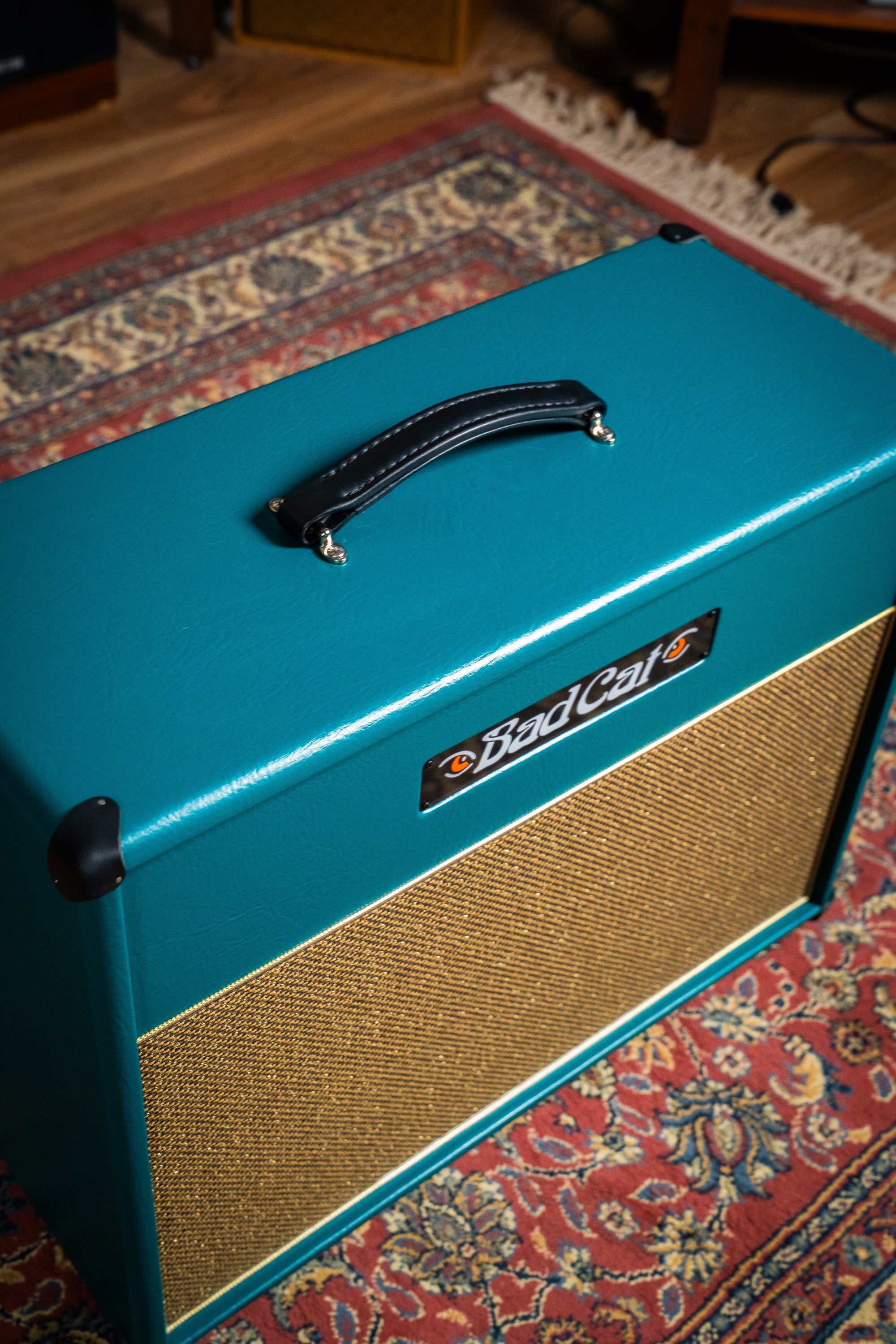 Bad Cat CUSTOM Era 30 1x12" Guitar Cab - Antique Green / Gold Piping