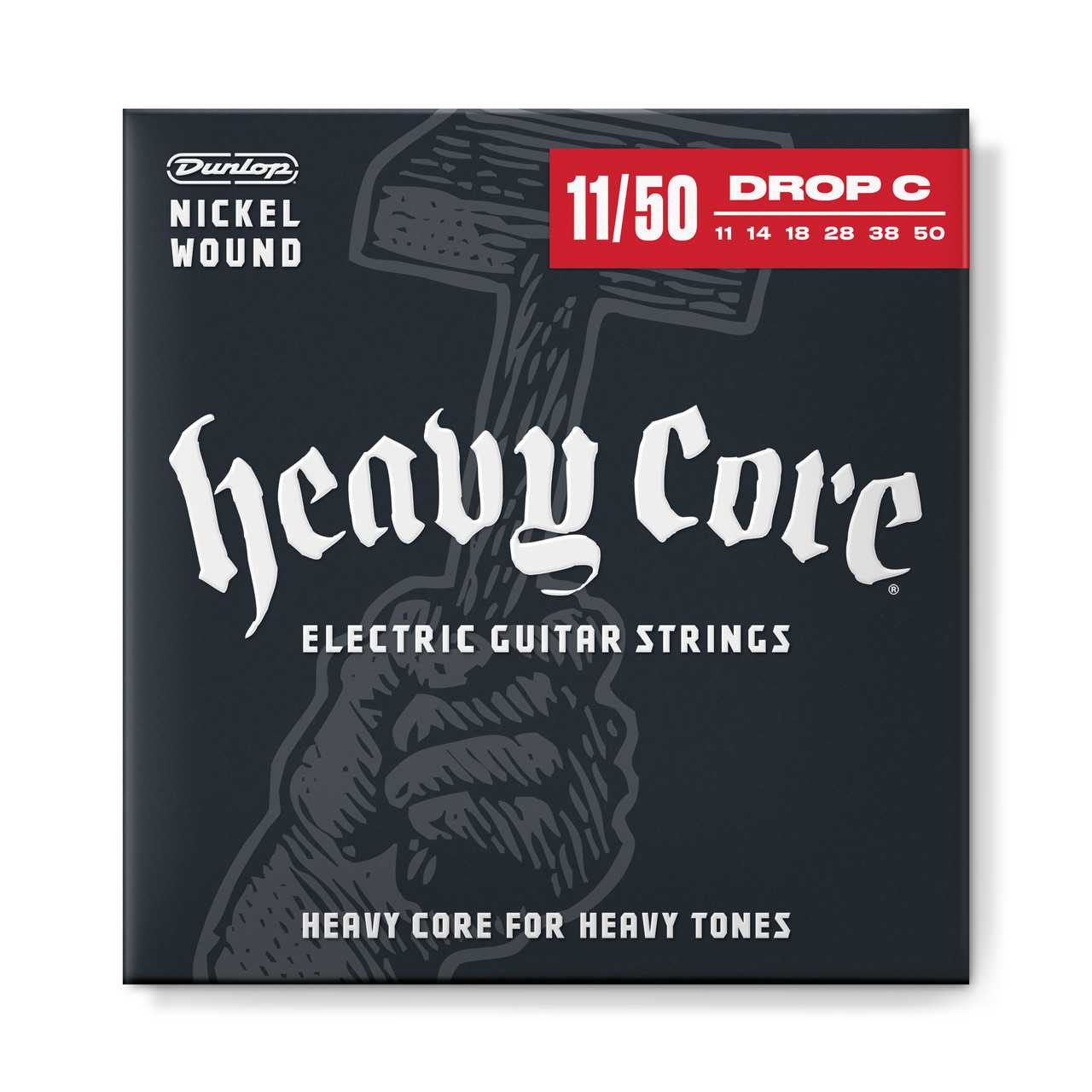 Jim Dunlop Heavy Core Elec Guitar Strings - Heavier - 11-50
