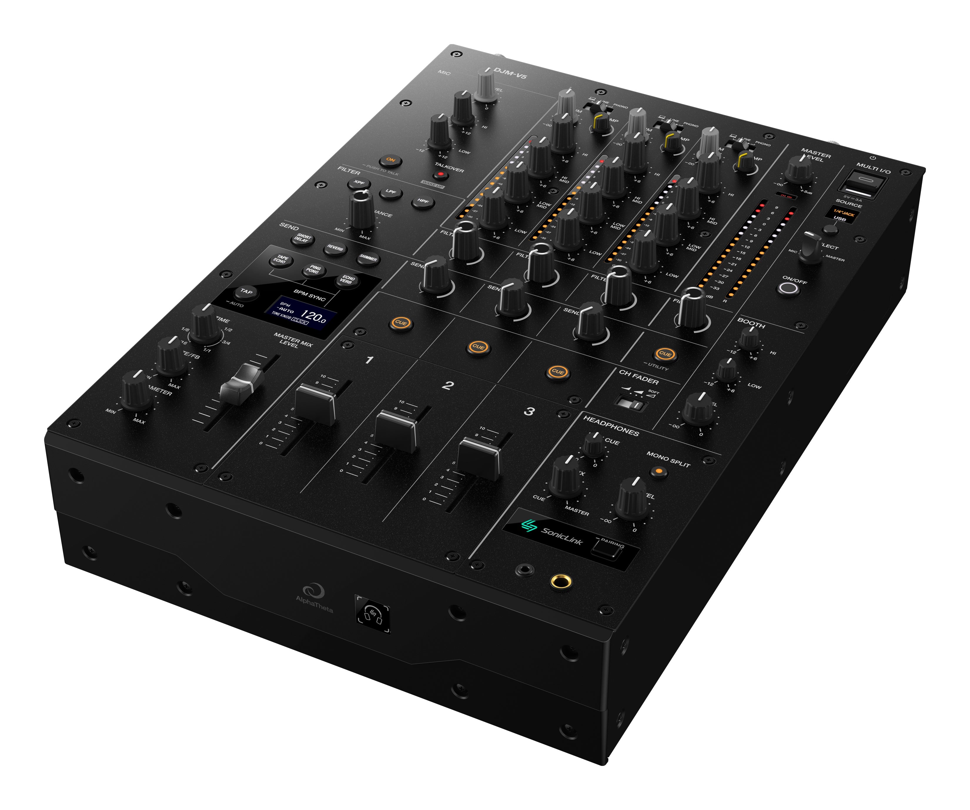 AlphaTheta DJMV5 3-channel professional DJ mixer
