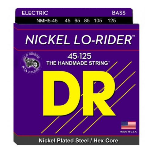 DR Lo-Rider Nickel Plated Bass Set - 45-125 Medium