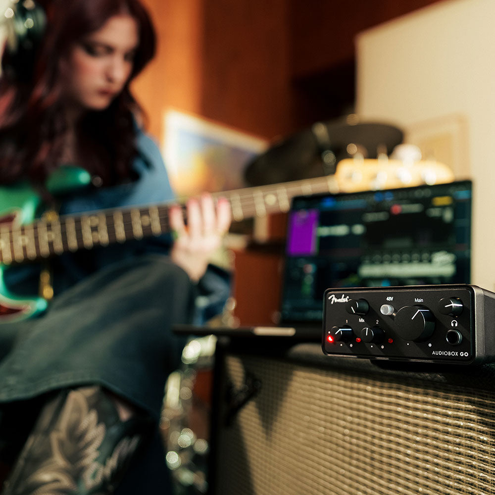 Fender AudioBox GO Ultra-Compact Mobile 2x2 USB-C Audio Interface (Black)