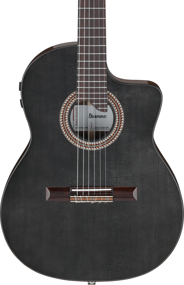 Ibanez GA360TCE Nylon String Guitar -  Transparent Black High Gloss