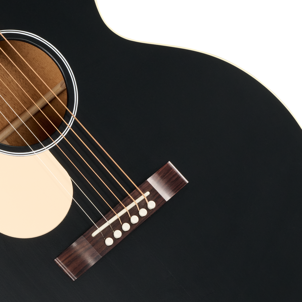Gibson J-185 Century 12 Fret Acoustic Guitar - Ebony - Left Handed
