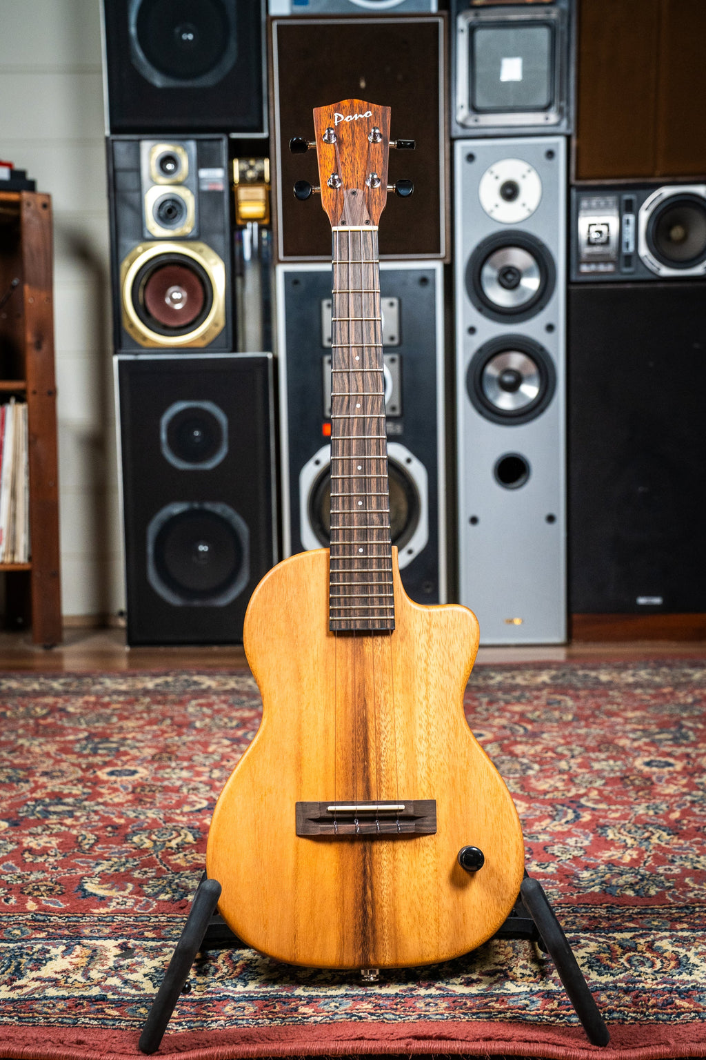 Pono AT-E Tenor Ukulele - Solidbody Acacia w/Pickup (PONO-AT-E)