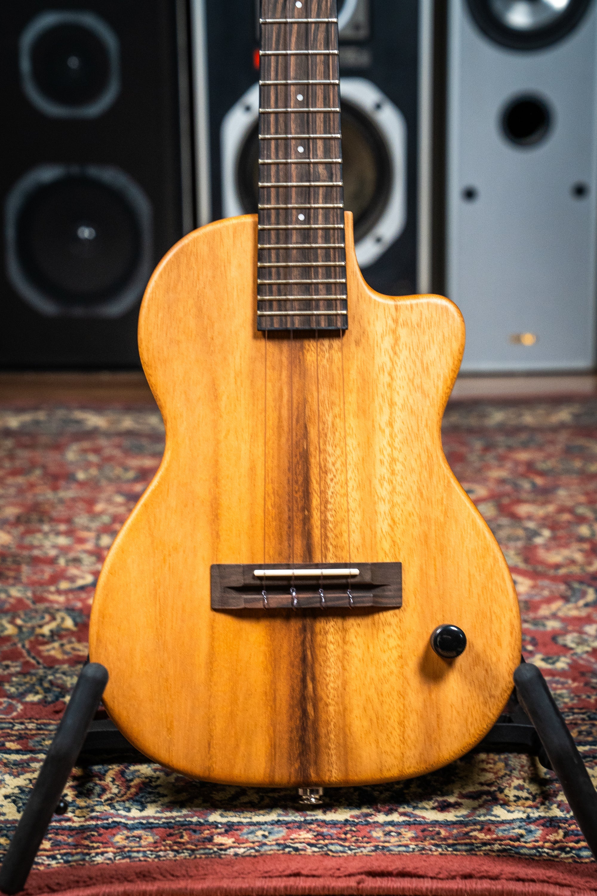 Pono AT-E Tenor Ukulele - Solidbody Acacia w/Pickup (PONO-AT-E)