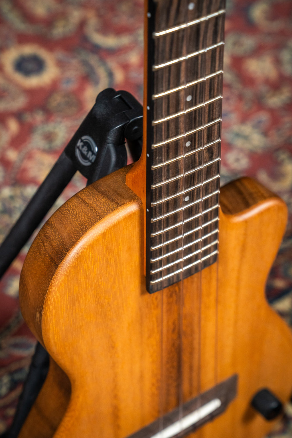 Pono AT-E Tenor Ukulele - Solidbody Acacia w/Pickup (PONO-AT-E)
