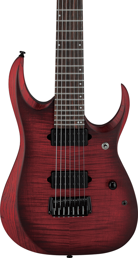 Ibanez RGD721FA 7-String Electric Guitar - Stained Wine Red Burst Flat