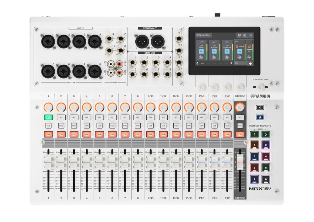 Yamaha MGX16V Digital Mixing Console w/ Video Interface – White