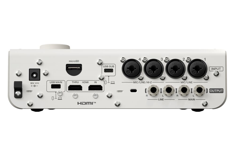 Yamaha URX44V Audio Interface / Mixerface w/ Video Interface – White