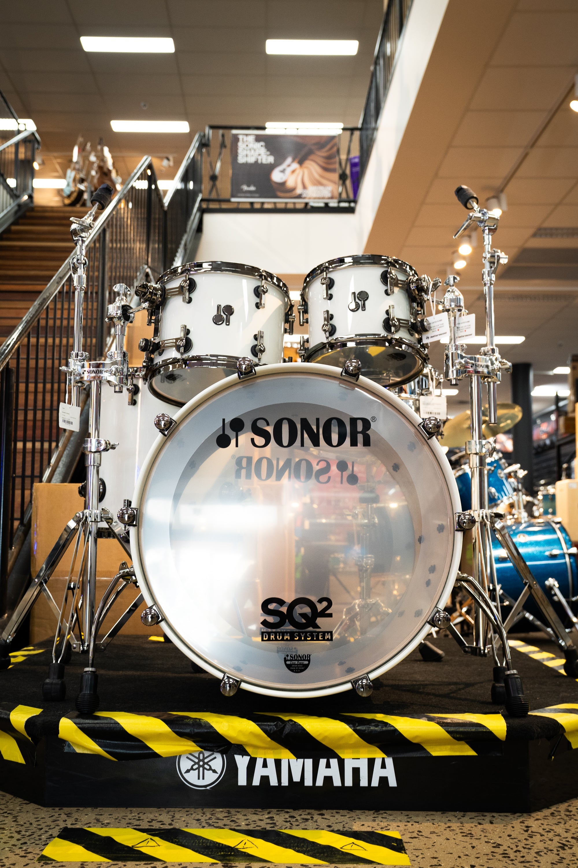 Sonor SQ2 4pc Beech Wood Drum Kit - Shell Pack - Grey White Finish / Black HW (10x8 12x9 16x16 22x17)