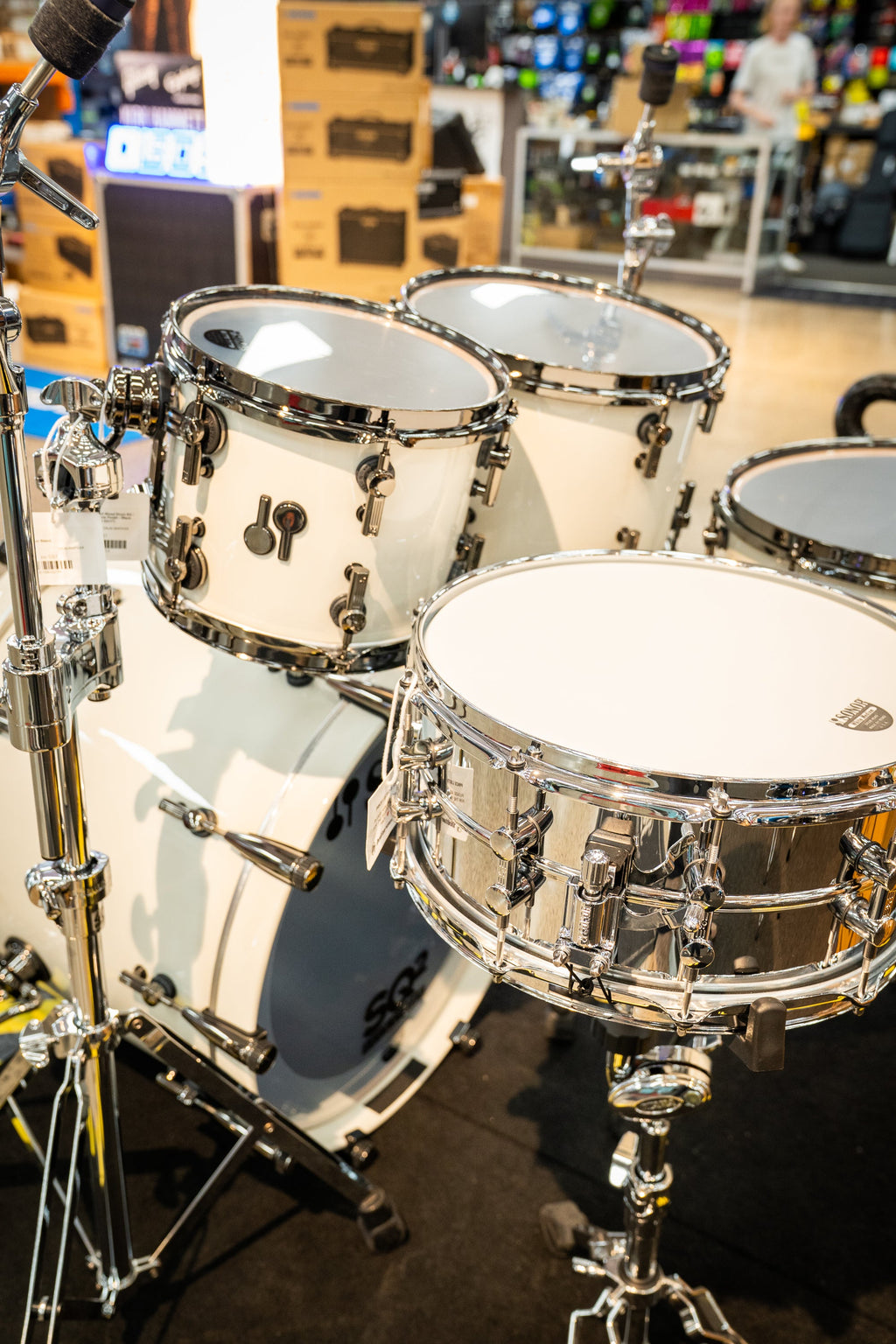 Sonor SQ2 4pc Beech Wood Drum Kit - Shell Pack - Grey White Finish / Black HW (10x8 12x9 16x16 22x17)