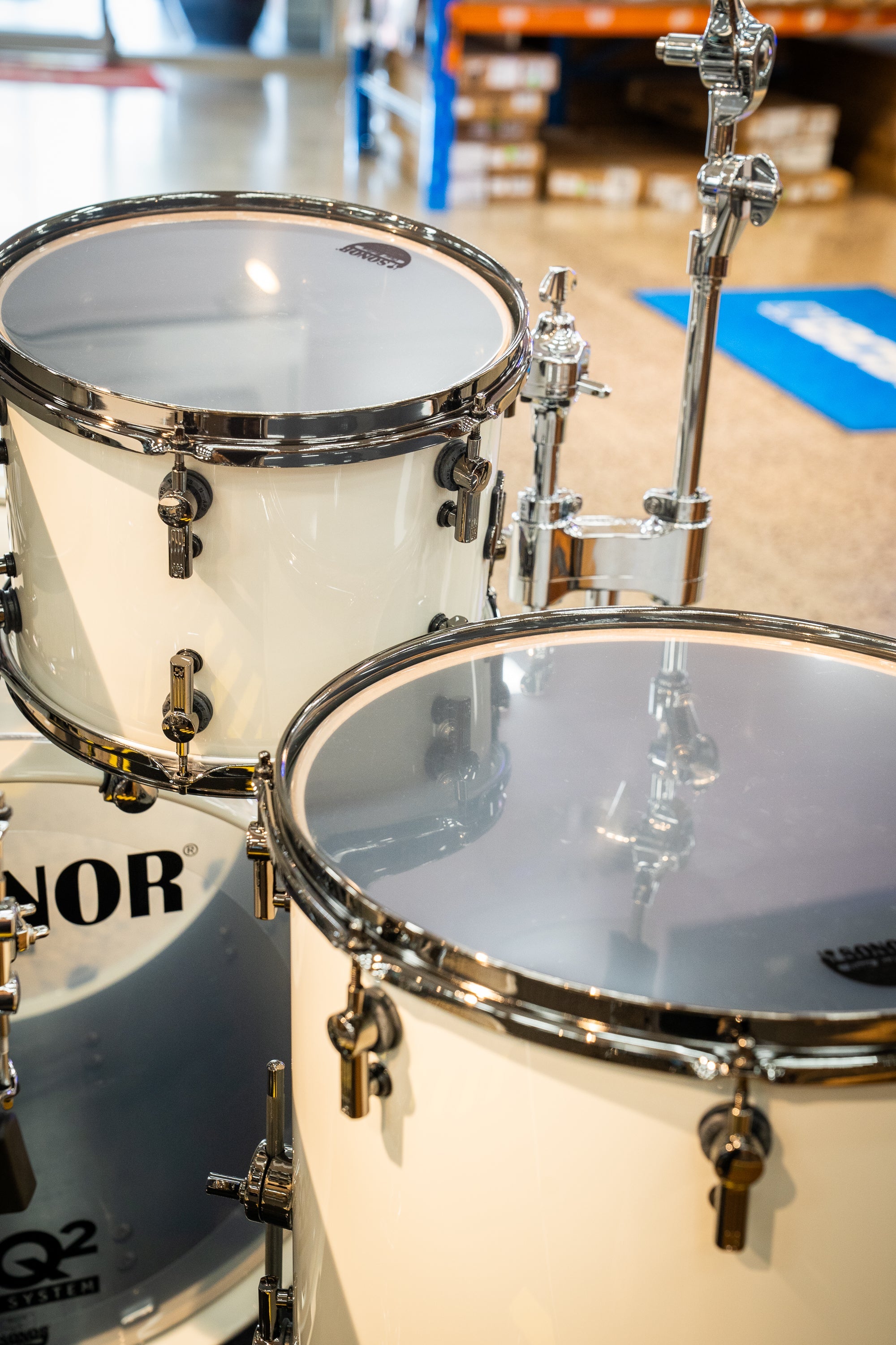 Sonor SQ2 4pc Beech Wood Drum Kit - Shell Pack - Grey White Finish / Black HW (10x8 12x9 16x16 22x17)