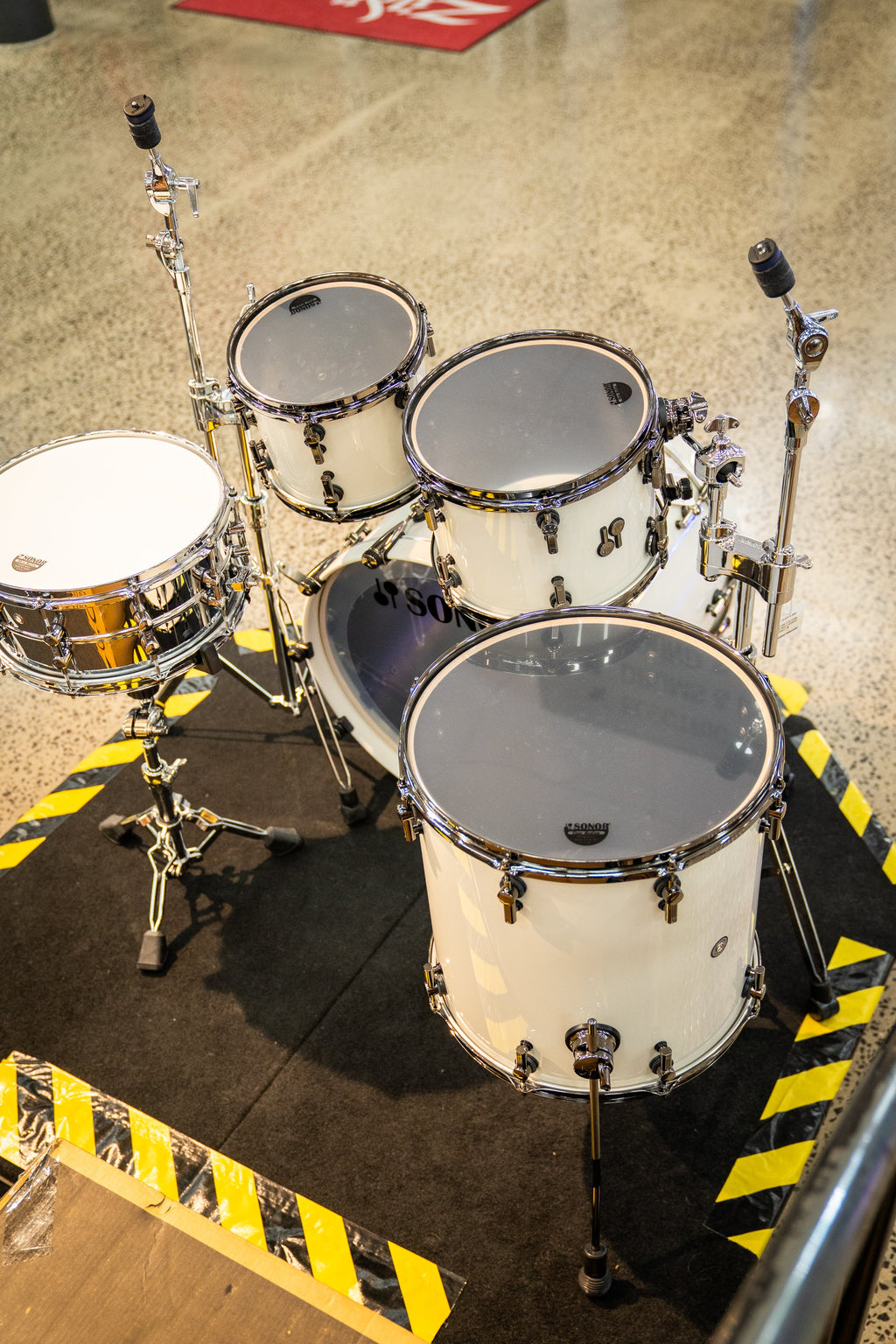 Sonor SQ2 4pc Beech Wood Drum Kit - Shell Pack - Grey White Finish / Black HW (10x8 12x9 16x16 22x17)