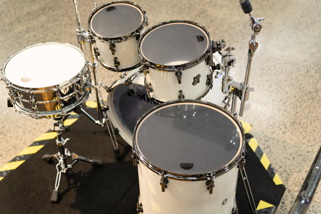 Sonor SQ2 4pc Beech Wood Drum Kit - Shell Pack - Grey White Finish / Black HW (10x8 12x9 16x16 22x17)