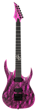 Solar A1.6PN Canibalismo+ Electric Guitar - Neon Pink Splatter