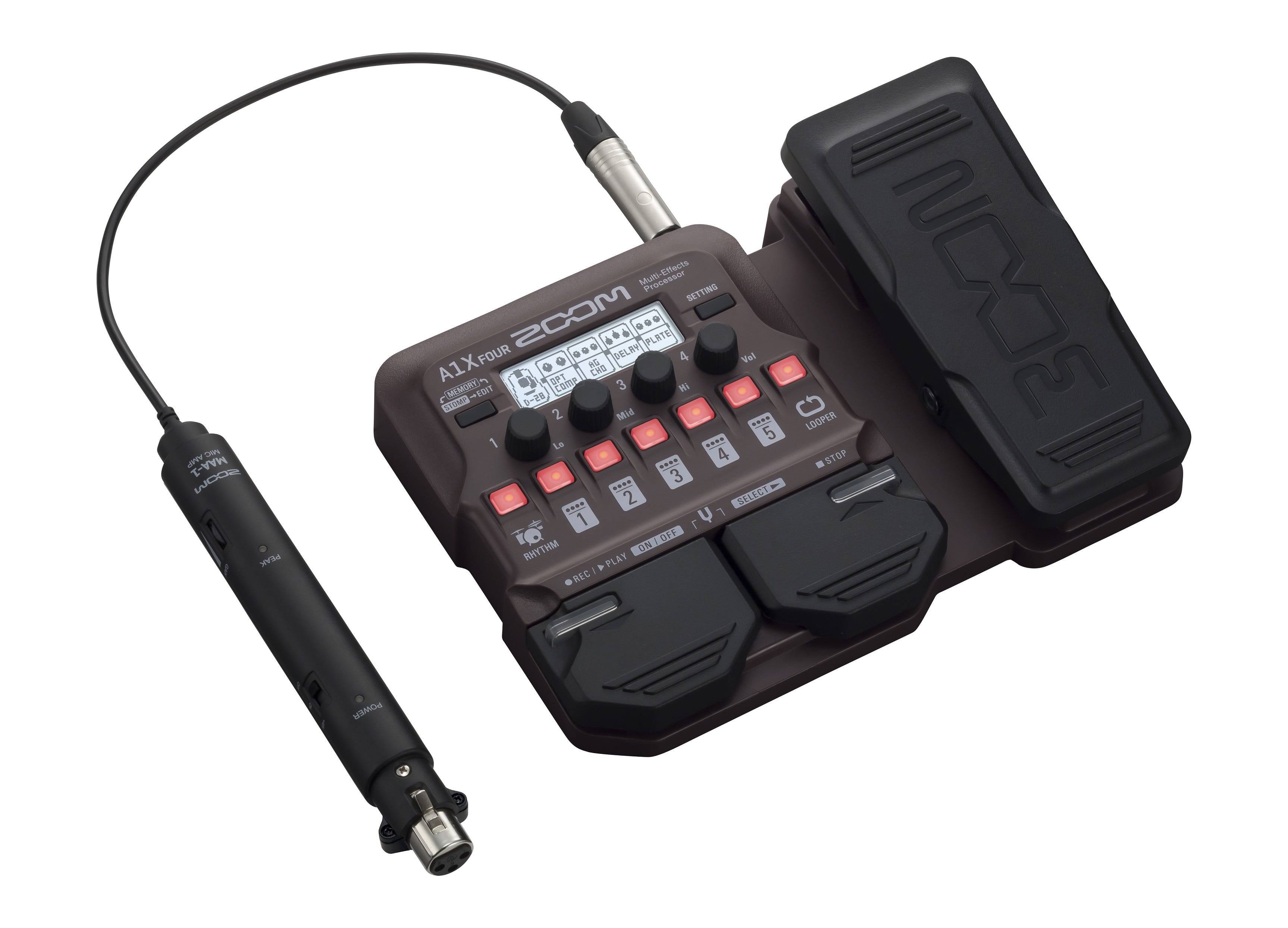 Zoom A1X FOUR Acoustic / Brass and Woodwind Multi-Effect Pedal w/Expression Pedal