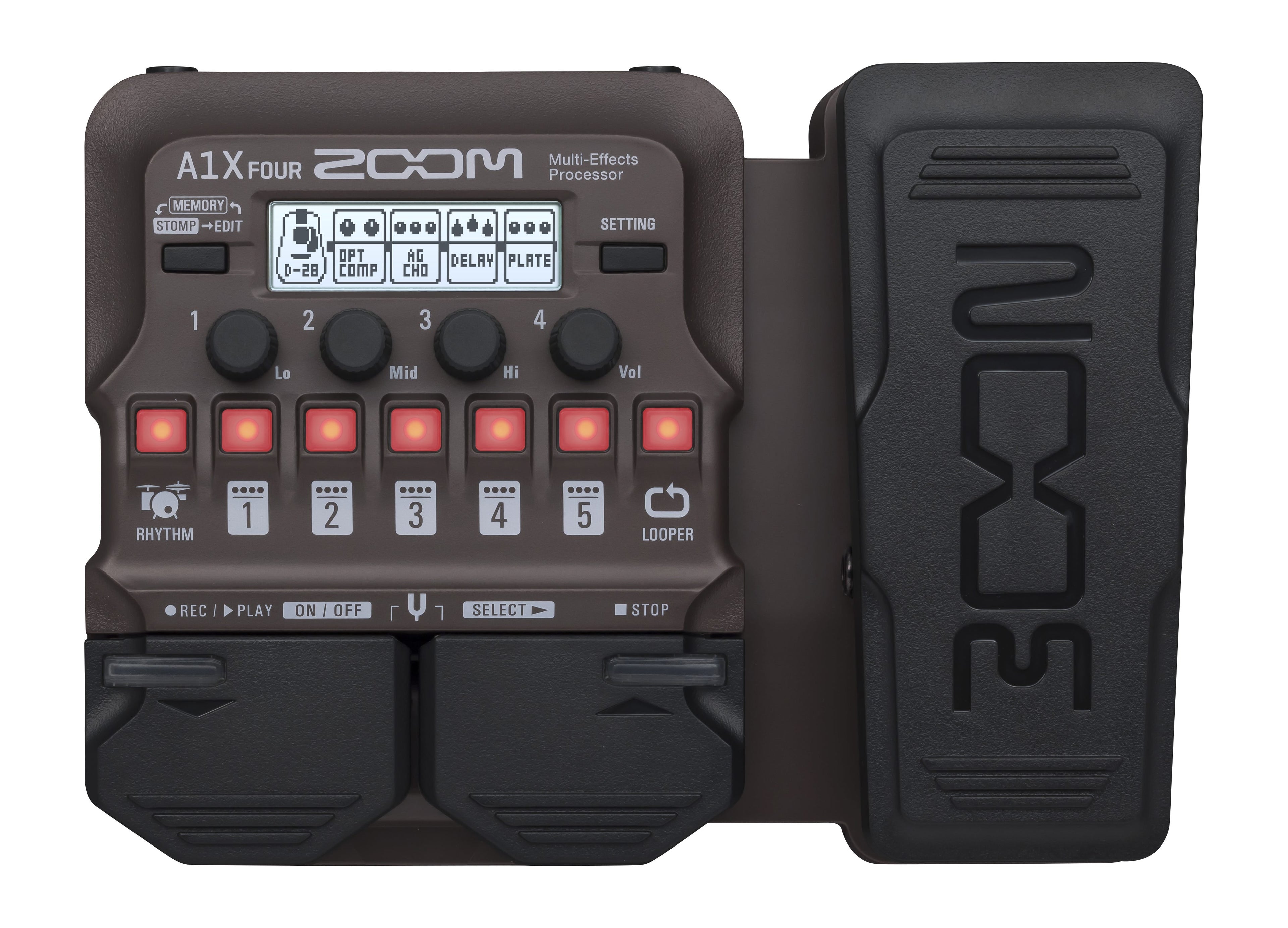 Zoom A1X FOUR Acoustic / Brass and Woodwind Multi-Effect Pedal w/Expression Pedal