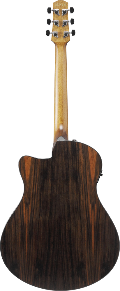 Ibanez AAM70CETBN Electric Acoustic Guitar - Transparent Charcoal Burst Low Gloss Top / Natural Open pore Back and Sides
