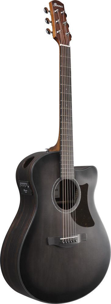 Ibanez AAM70CETBN Electric Acoustic Guitar - Transparent Charcoal Burst Low Gloss Top / Natural Open pore Back and Sides
