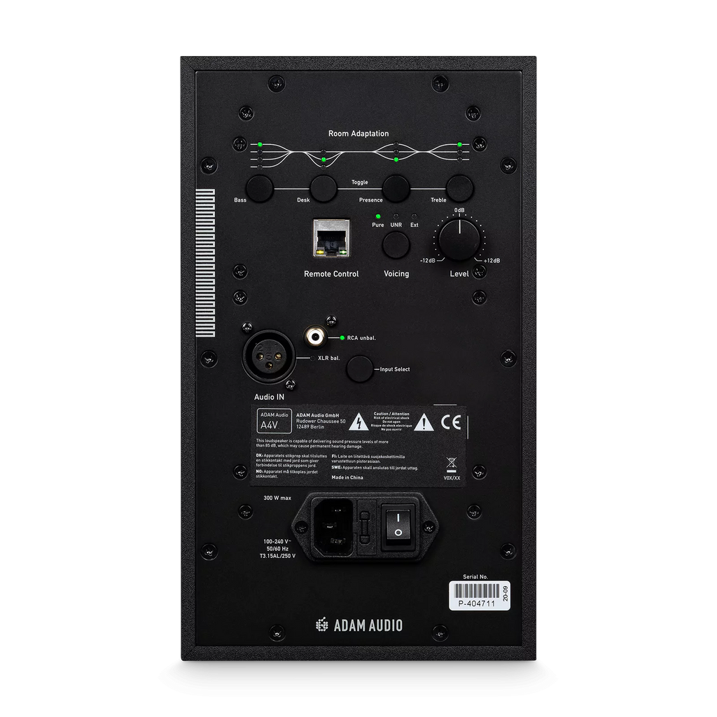 ADAM Audio A-series A4V 4" Nearfield Active Studio Monitor (Single)