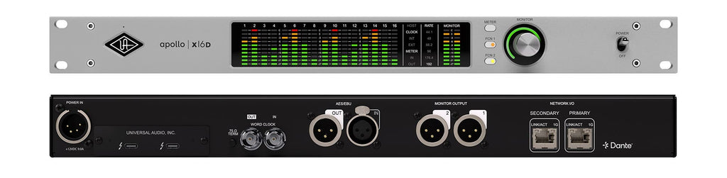 Universal Audio Apollo 16D Rack interface w/Dante Essentials