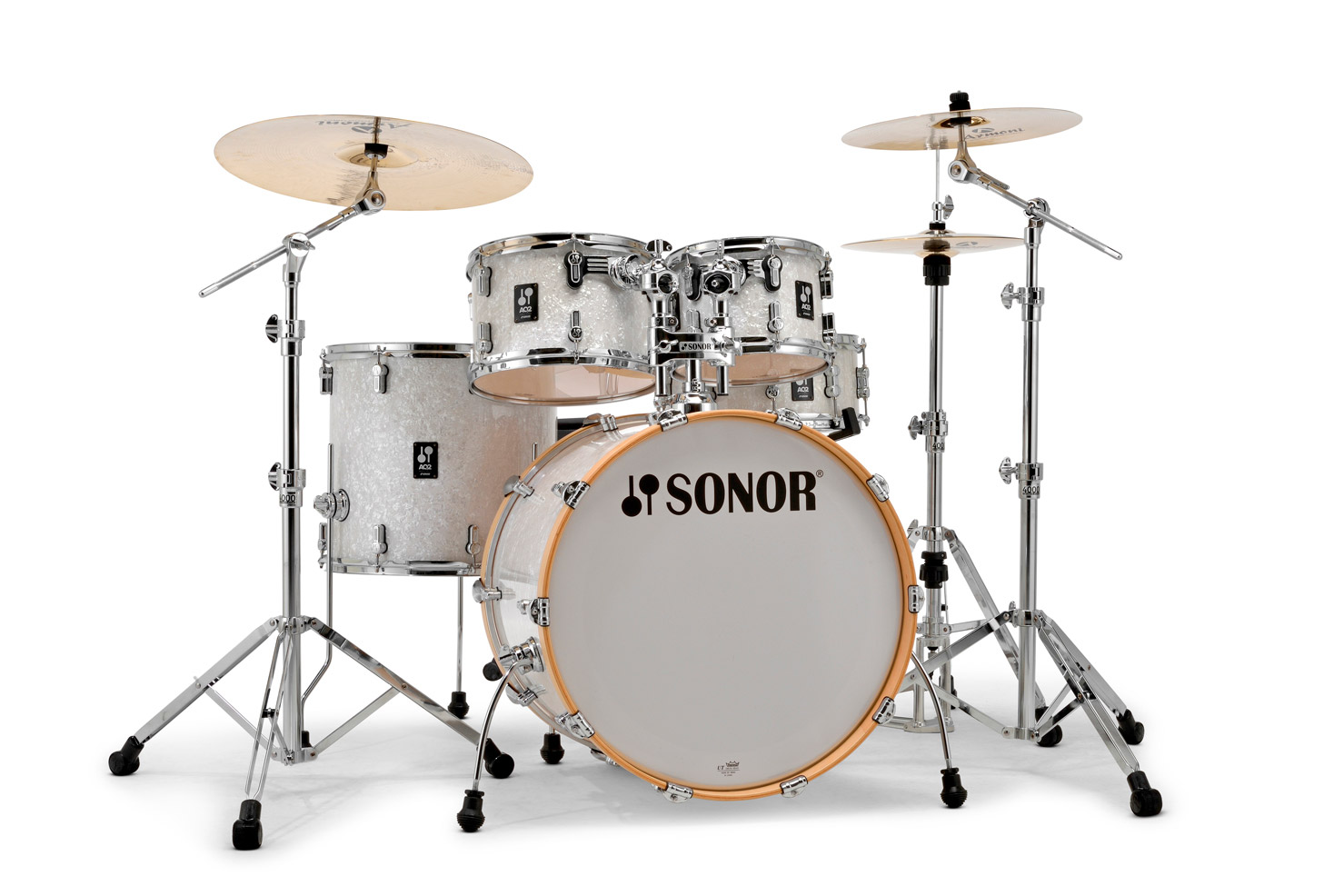 Sonor Stage AQ2 5pc Drum Kit - Shell Pack - White Pearl