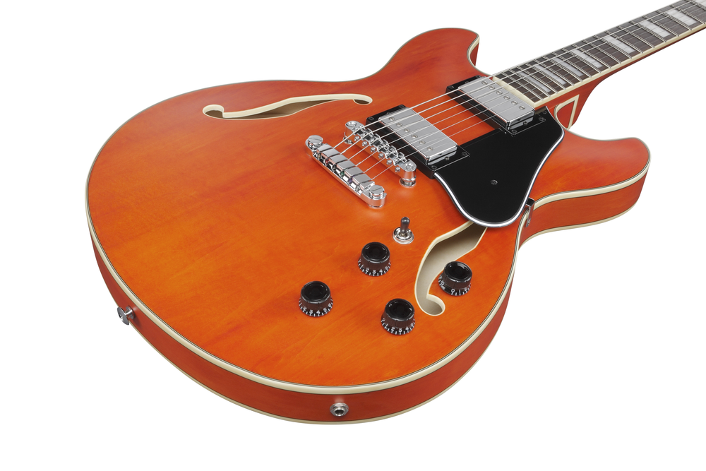 Ibanez AS73T Electric Guitar - Transparent Tangerine Flat