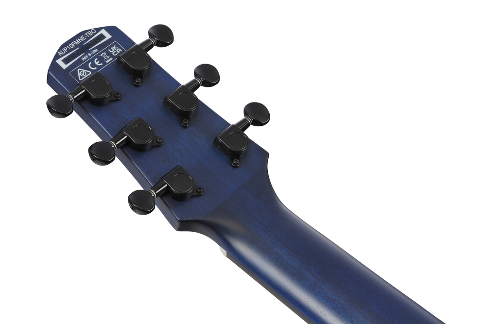 Ibanez AUP10FMNE Ukulele w/ Bag - Transparent Blue Sunburst Open Pore