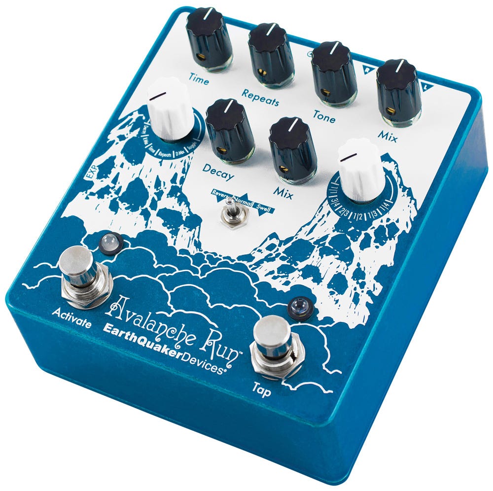 EarthQuaker Devices Avalanche Run v2 Stereo Reverb & Delay Pedal w/Tap Tempo