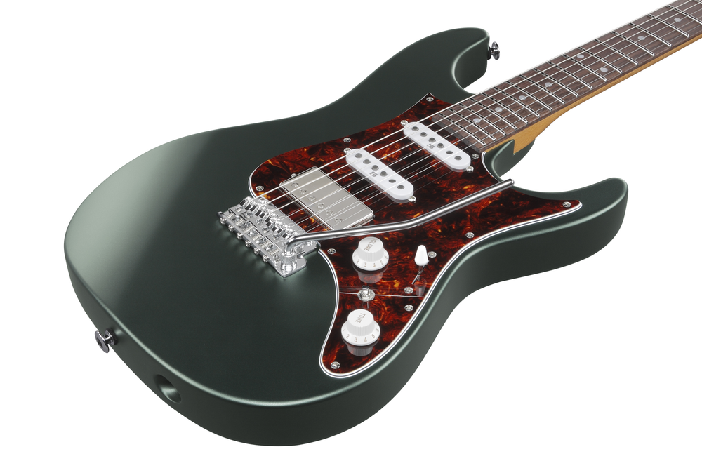 Ibanez AZ2204N Electric Guitar w/ Case - Ivy Green Metallic Flat