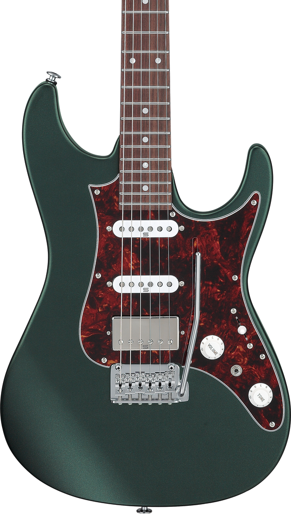 Ibanez AZ2204N Electric Guitar w/ Case - Ivy Green Metallic Flat