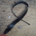 Colonial 2.5″ Leather Guitar Strap - Black w/Rainbow Stitches