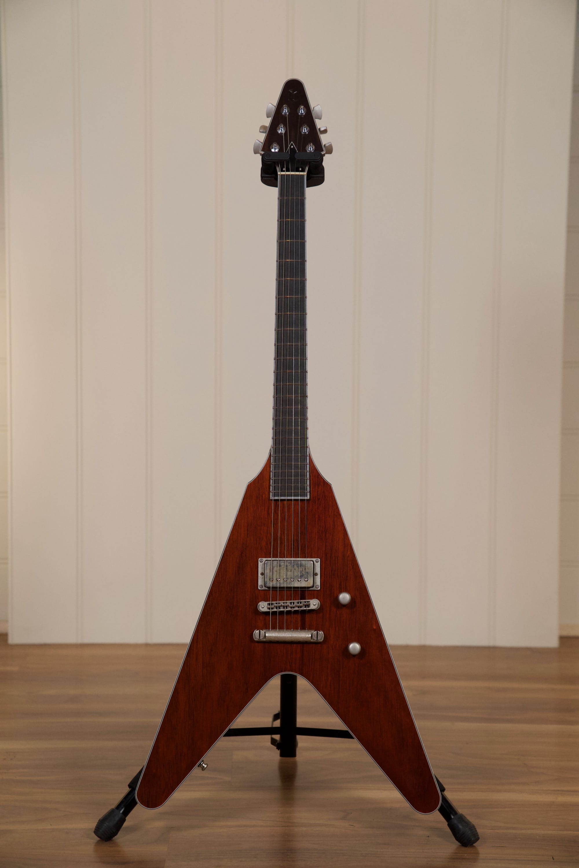 Vance Custom "Clonakilla" Flying V Guitar w/Case - Cherry/Brown/Bordeaux