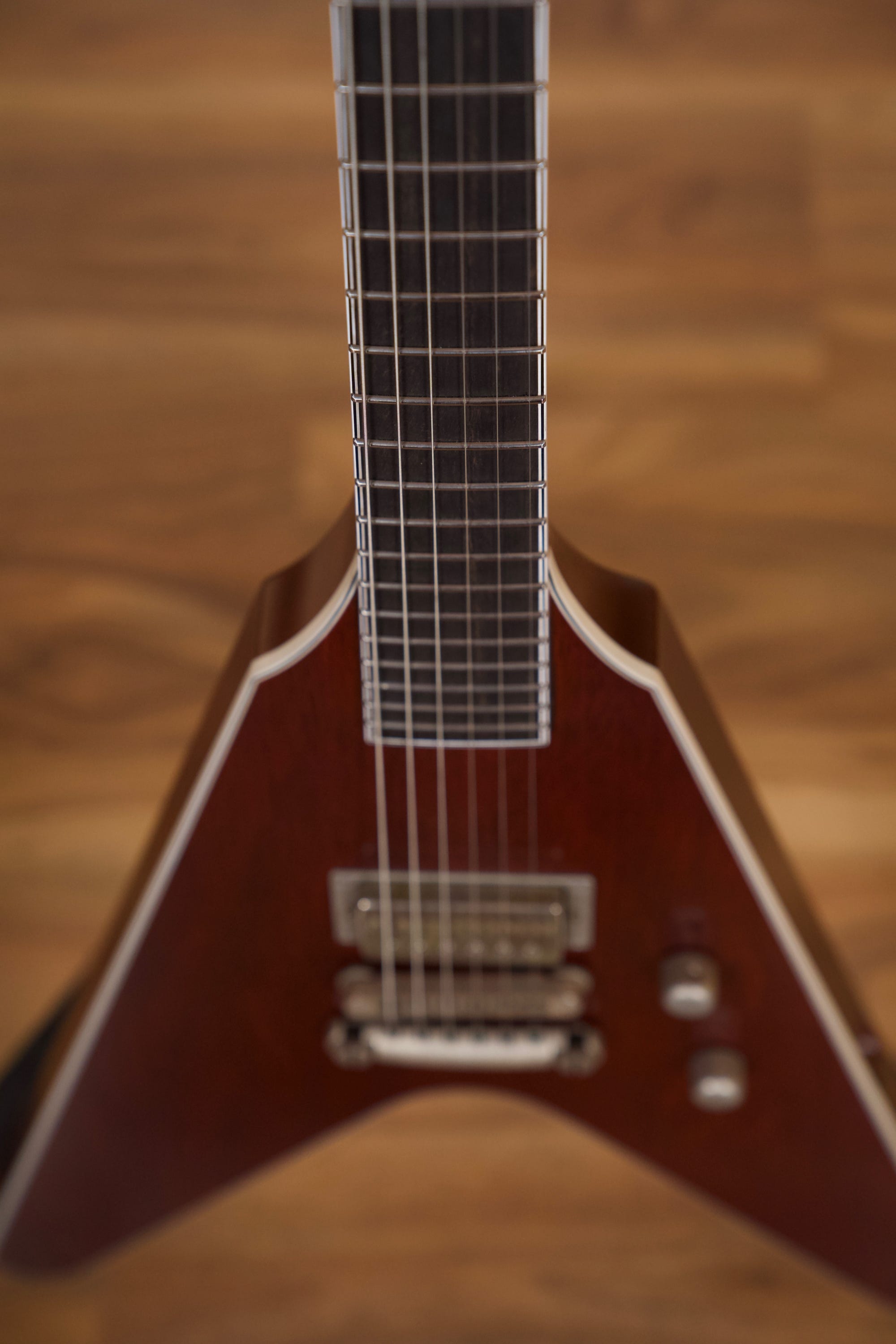 Vance Custom "Clonakilla" Flying V Guitar w/Case - Cherry/Brown/Bordeaux