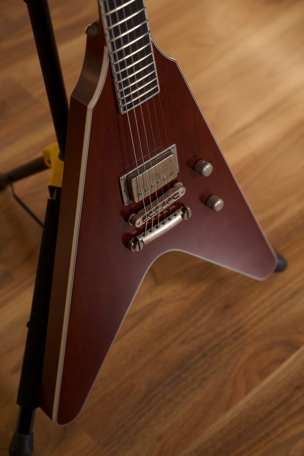 Vance Custom "Clonakilla" Flying V Guitar w/Case - Cherry/Brown/Bordeaux