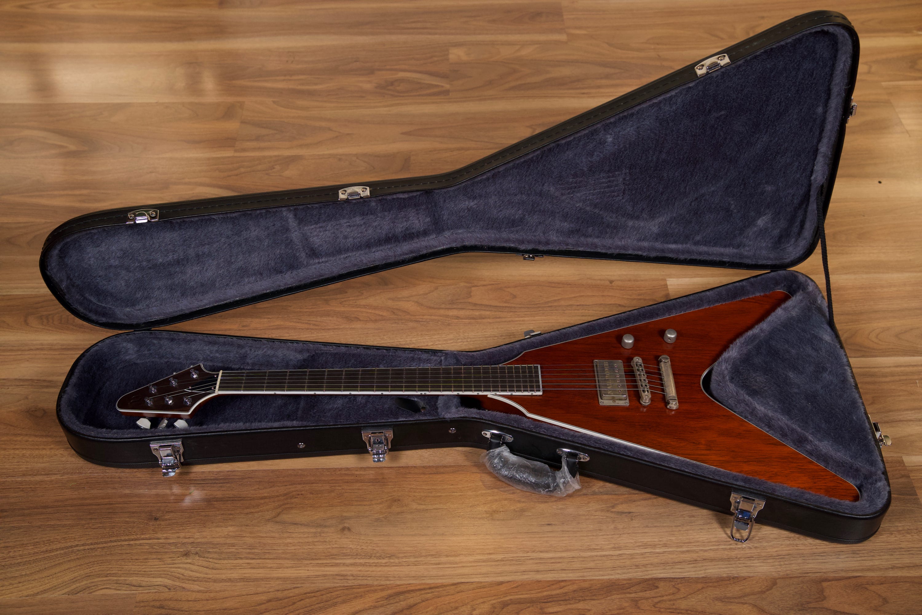 Vance Custom "Clonakilla" Flying V Guitar w/Case - Cherry/Brown/Bordeaux